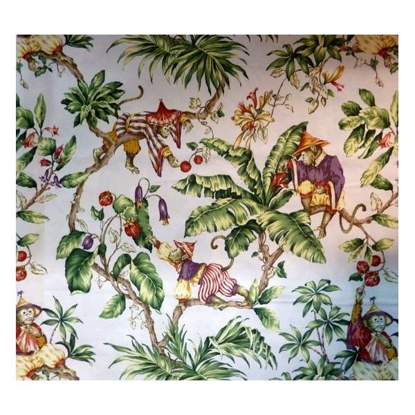 Tissu ameublement singes 22